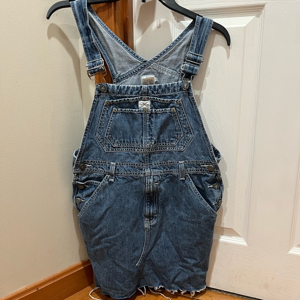 Vintage Y2K Calvin Klein overalls jean skirt